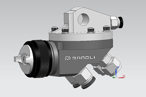 明丽自动喷枪3D模型图纸