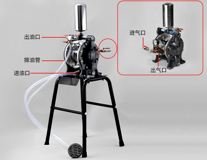 气动隔膜泵的连接方式
